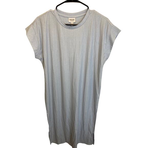 Aware by Vero Moda Light Blue Long Length T-Shirt Style Dress Size Medium - Picture 1 of 10
